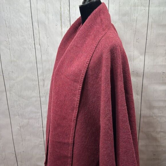 Estirpe Inca Alpaca 100% Poncho Button Front Scarf Attached Cozy Elegant Luxury - Picture 9 of 16